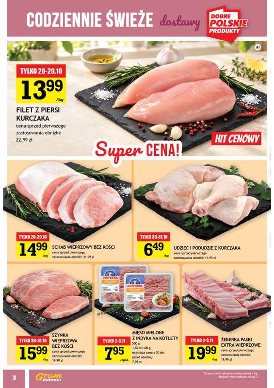 Gram Market - gazetka promocyjna Gazetka od środy 28.10 do wtorku 03.11 - strona 3