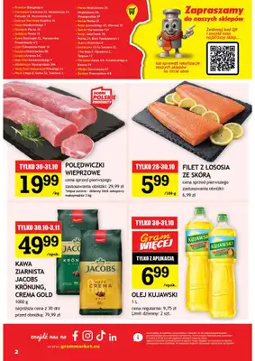 Gram Market - gazetka promocyjna Gazetka od środy 28.10 do wtorku 03.11 - strona 2