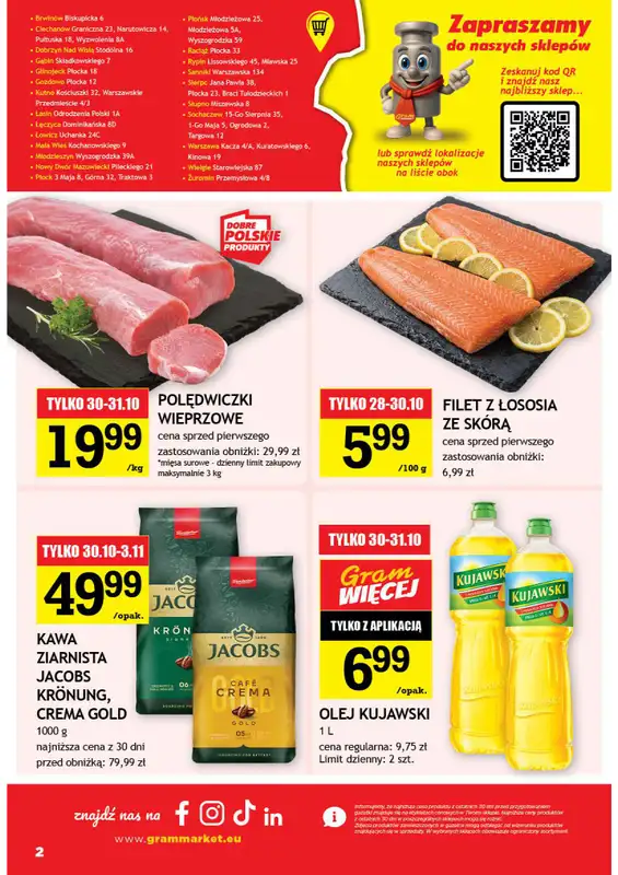 Gram Market - gazetka promocyjna Gazetka od środy 28.10 do wtorku 03.11 - strona 2