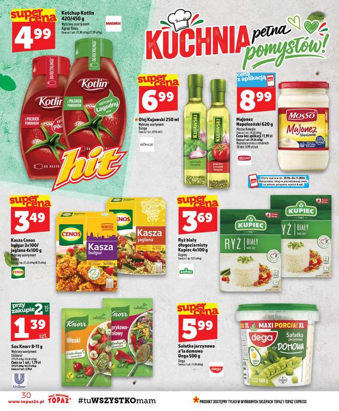 TOPAZ - gazetka promocyjna Gazetka od czwartku 29.10 do środy 04.11 - strona 30
