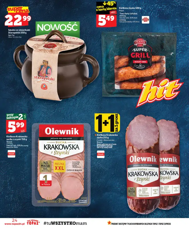 TOPAZ - gazetka promocyjna Gazetka od czwartku 29.10 do środy 04.11 - strona 24