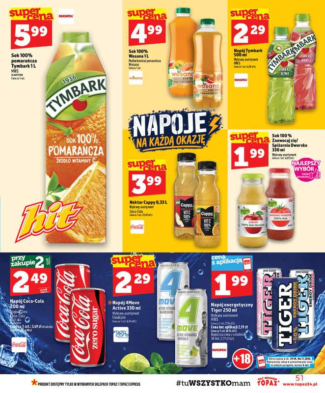 TOPAZ - gazetka promocyjna Gazetka od czwartku 29.10 do środy 04.11 - strona 51