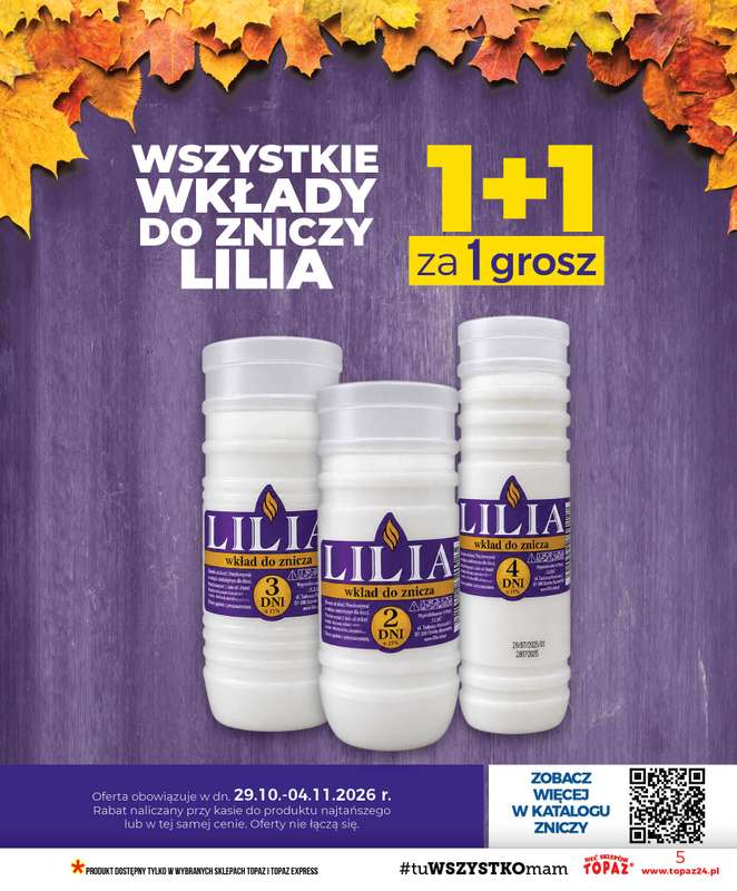 TOPAZ - gazetka promocyjna Gazetka od czwartku 29.10 do środy 04.11 - strona 5