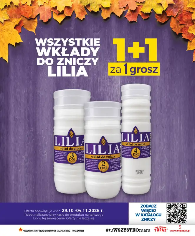 TOPAZ - gazetka promocyjna Gazetka od czwartku 29.10 do środy 04.11 - strona 5