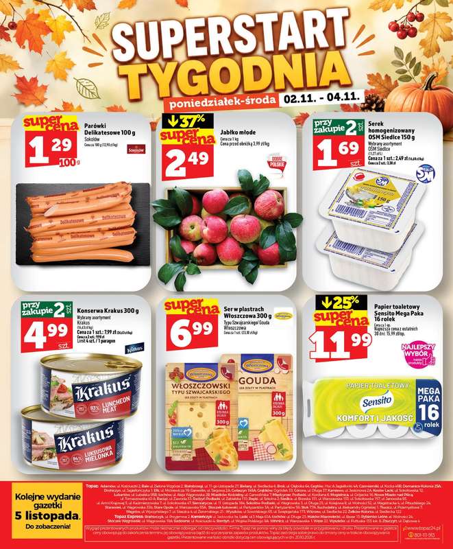 TOPAZ - gazetka promocyjna Gazetka od czwartku 29.10 do środy 04.11 - strona 62