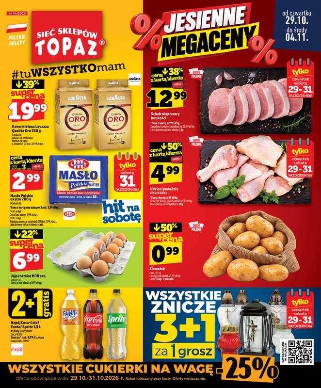 TOPAZ - gazetka promocyjna Gazetka od czwartku 29.10 do środy 04.11