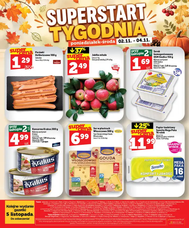TOPAZ - gazetka promocyjna Gazetka od czwartku 29.10 do środy 04.11 - strona 62
