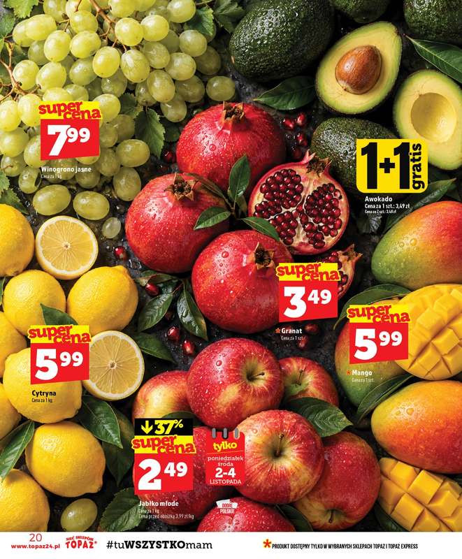 TOPAZ - gazetka promocyjna Gazetka od czwartku 29.10 do środy 04.11 - strona 20