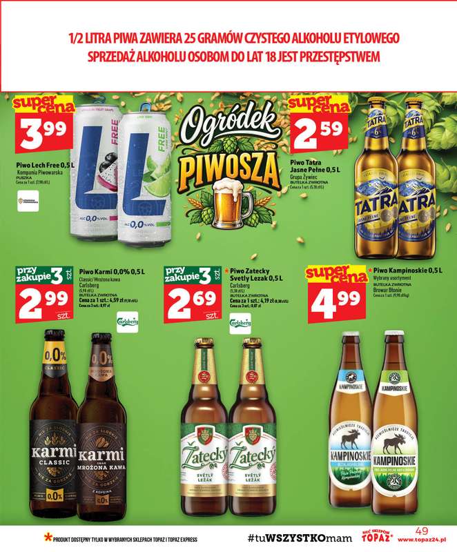 TOPAZ - gazetka promocyjna Gazetka od czwartku 29.10 do środy 04.11 - strona 49