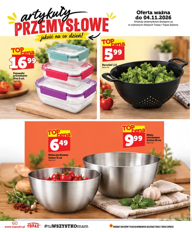 TOPAZ - gazetka promocyjna Gazetka od czwartku 29.10 do środy 04.11 - strona 60