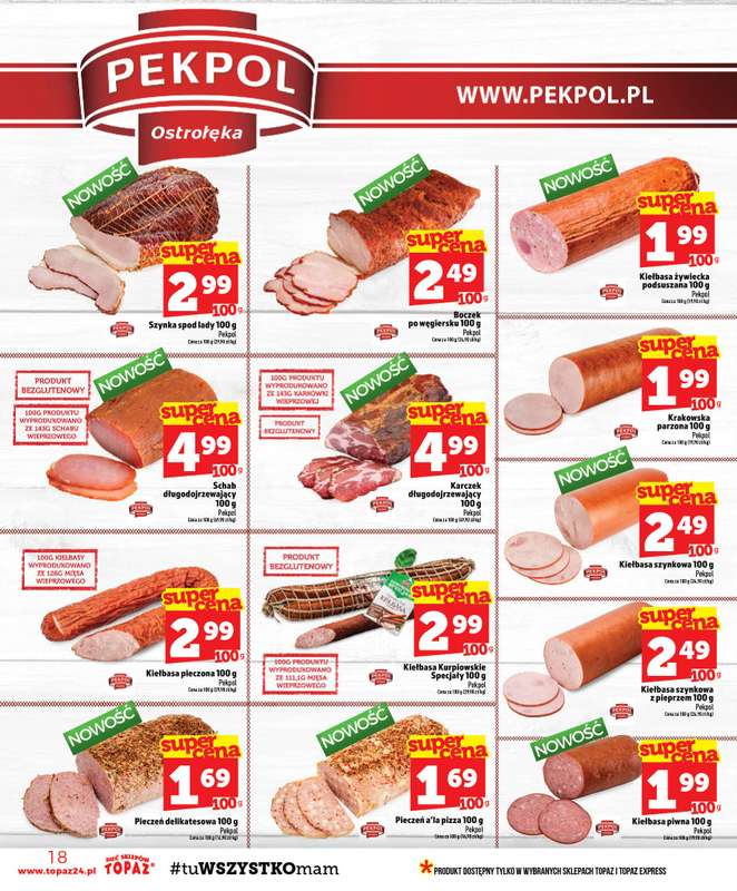 TOPAZ - gazetka promocyjna Gazetka od czwartku 29.10 do środy 04.11 - strona 18