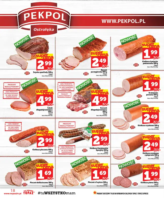 TOPAZ - gazetka promocyjna Gazetka od czwartku 29.10 do środy 04.11 - strona 18