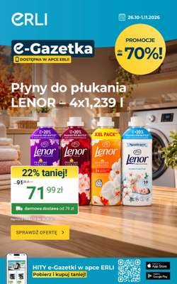 ERLI - gazetka promocyjna Gazetka od poniedziałku 26.10 do niedzieli 01.11