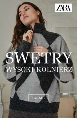 Zara - gazetka promocyjna Swetry z wysokim kołnierzem od niedzieli 25.10 