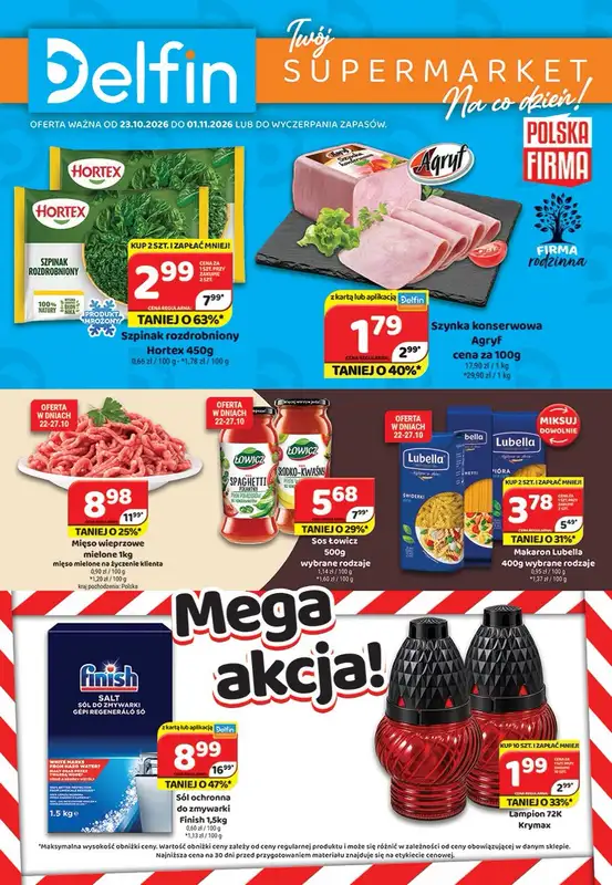Delfin - gazetka promocyjna Gazetka od piątku 23.10 do niedzieli 01.11