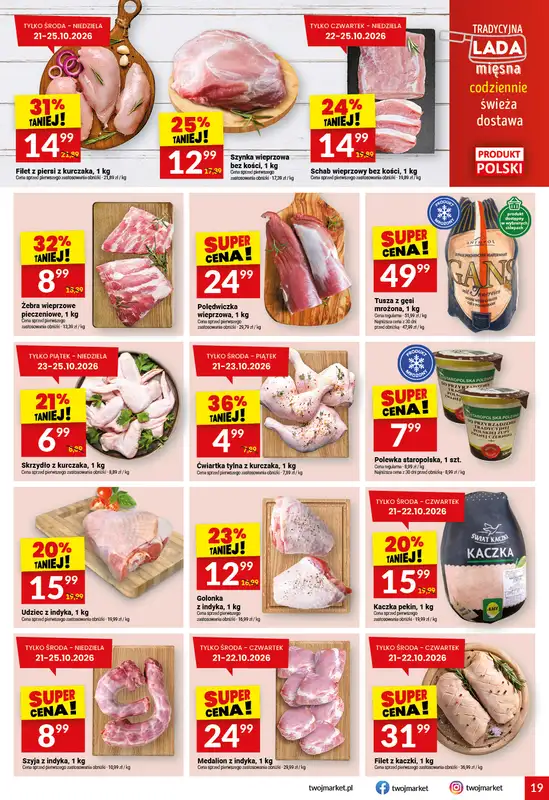 Twój Market - gazetka promocyjna Gazetka od środy 21.10 do wtorku 27.10 - strona 19