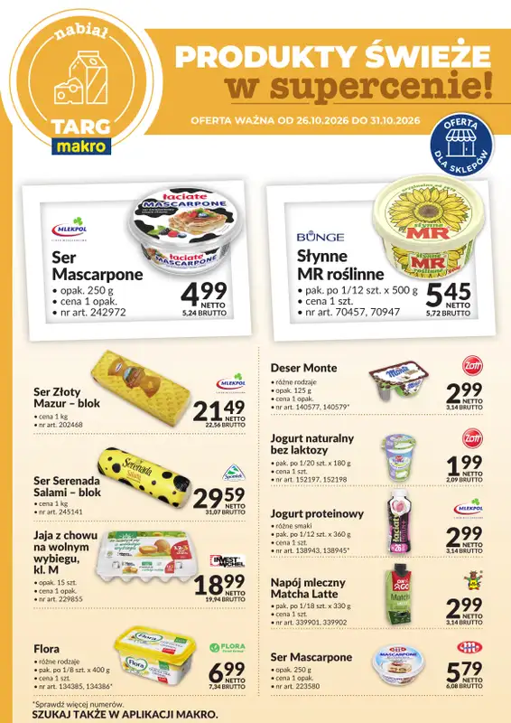 Makro - gazetka promocyjna Targ MAKRO - oferta świeża w super cenach!  