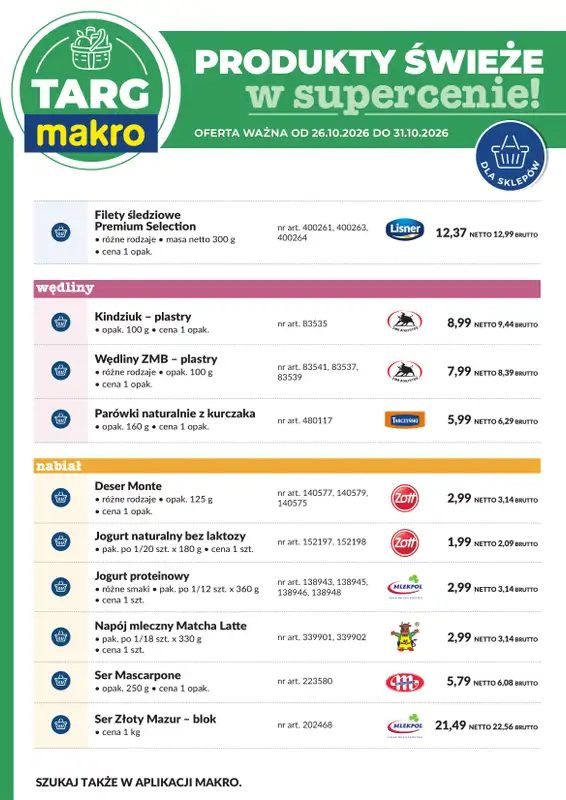 Makro - gazetka promocyjna Targ MAKRO - oferta świeża w super cenach! od poniedziałku 26.10 do soboty 31.10 - strona 7