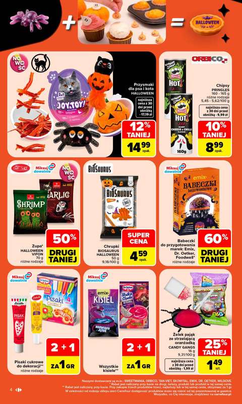 Carrefour - gazetka promocyjna Gazetka W sumie Halloweenowo od poniedziałku 26.10 do soboty 31.10 - strona 4