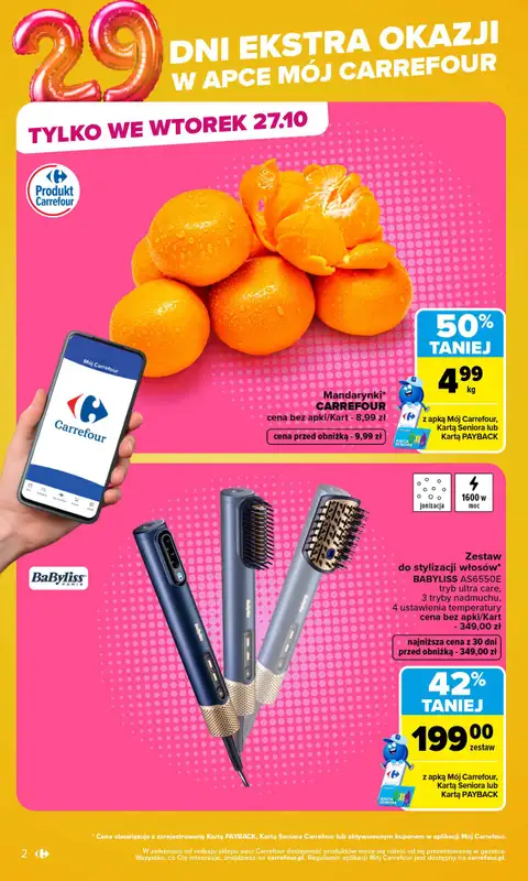 Carrefour Market - gazetka promocyjna Gazetka Codziennie ekstra okazje od poniedziałku 26.10 do piątku 30.10 - strona 2