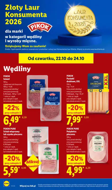 Lidl - gazetka promocyjna Oferta od czwartku od czwartku 22.10 do soboty 24.10 - strona 62