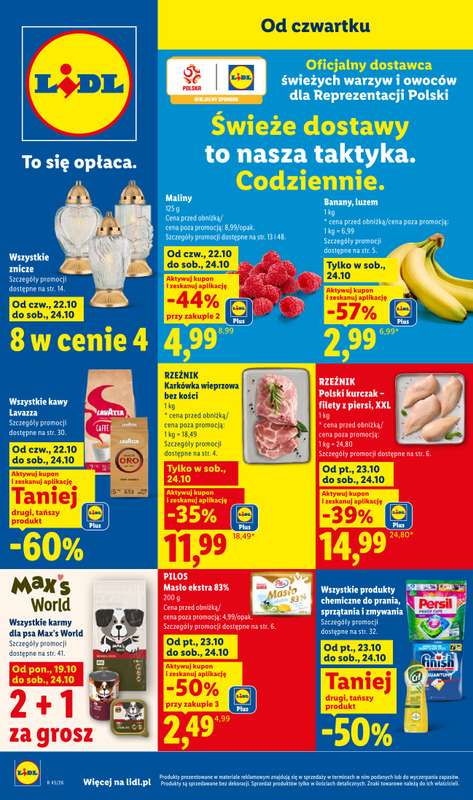 Lidl - gazetka promocyjna Oferta od czwartku od czwartku 22.10 do soboty 24.10