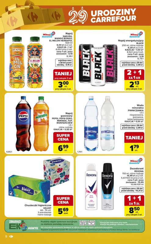 Carrefour Market - gazetka promocyjna Gazetka Urodzinowe okazje od wtorku 27.10 do poniedziałku 02.11 - strona 8