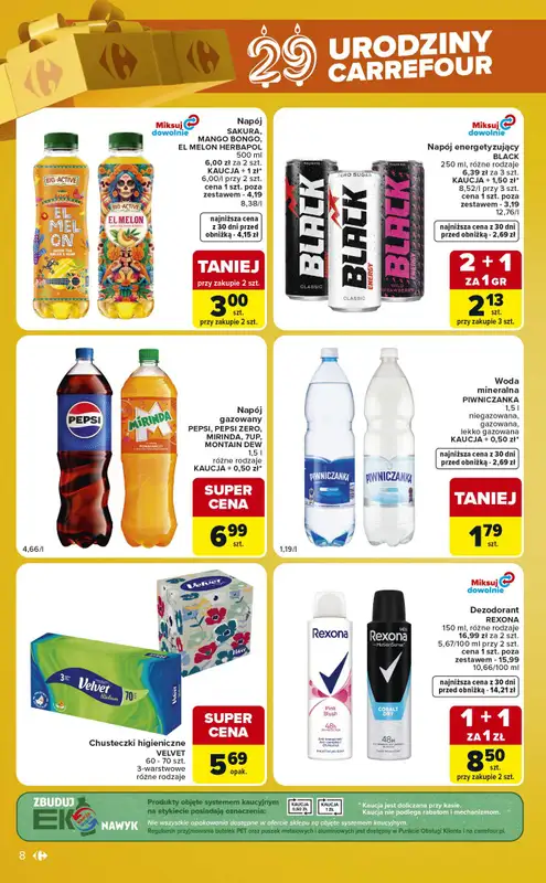 Carrefour Market - gazetka promocyjna Gazetka Urodzinowe okazje od wtorku 27.10 do poniedziałku 02.11 - strona 8