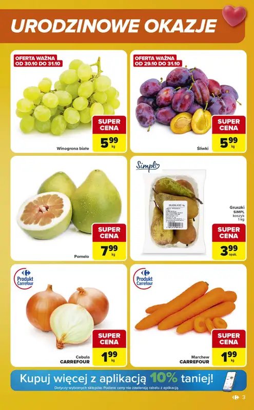 Carrefour Market - gazetka promocyjna Gazetka Urodzinowe okazje od wtorku 27.10 do poniedziałku 02.11 - strona 3