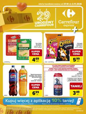 Carrefour Express - gazetka promocyjna Gazetka Express od wtorku 27.10 do poniedziałku 02.11
