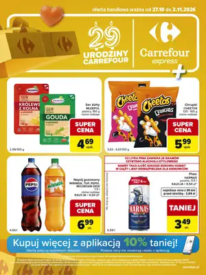 Carrefour Express - gazetka promocyjna Gazetka Express od wtorku 27.10 do poniedziałku 02.11