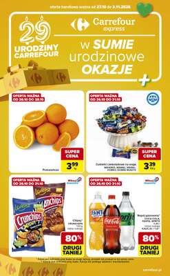 Carrefour Express - gazetka promocyjna Gazetka Express od wtorku 27.10 do poniedziałku 02.11