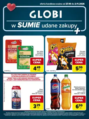 Globi - gazetka promocyjna Gazetka Globi od wtorku 27.10 do poniedziałku 02.11