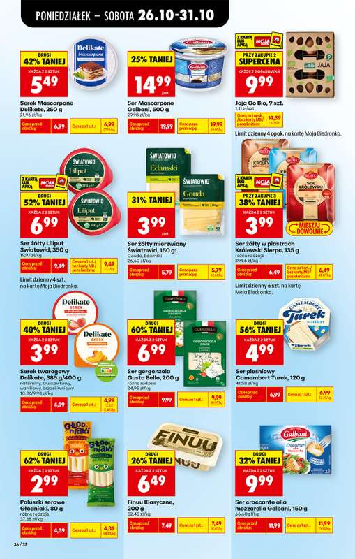Biedronka - gazetka promocyjna Od poniedziałku od poniedziałku 26.10 do soboty 31.10 - strona 54