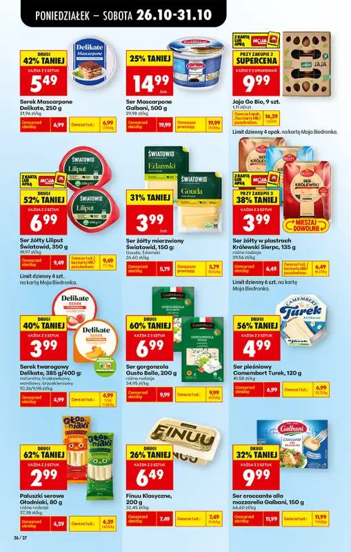 Biedronka - gazetka promocyjna Od poniedziałku od poniedziałku 26.10 do soboty 31.10 - strona 54