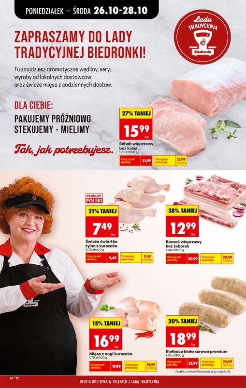 Biedronka - gazetka promocyjna Od poniedziałku, Z ladą tradycyjną od poniedziałku 26.10 do soboty 31.10 - strona 40