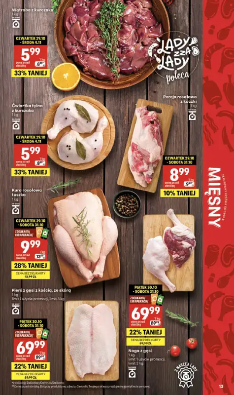 Delikatesy Centrum - gazetka promocyjna Gazetka od czwartku 29.10 do środy 04.11 - strona 13