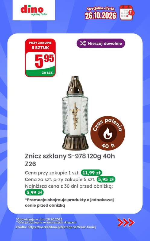 Dino - gazetka promocyjna Specjalna oferta na 26.10.2026 - promocje spoza gazetki od poniedziałku 26.10 do poniedziałku 26.10 - strona 10