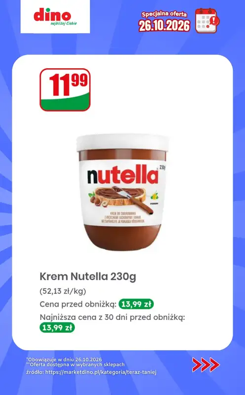 Dino - gazetka promocyjna Specjalna oferta na 26.10.2026 - promocje spoza gazetki od poniedziałku 26.10 do poniedziałku 26.10 - strona 9