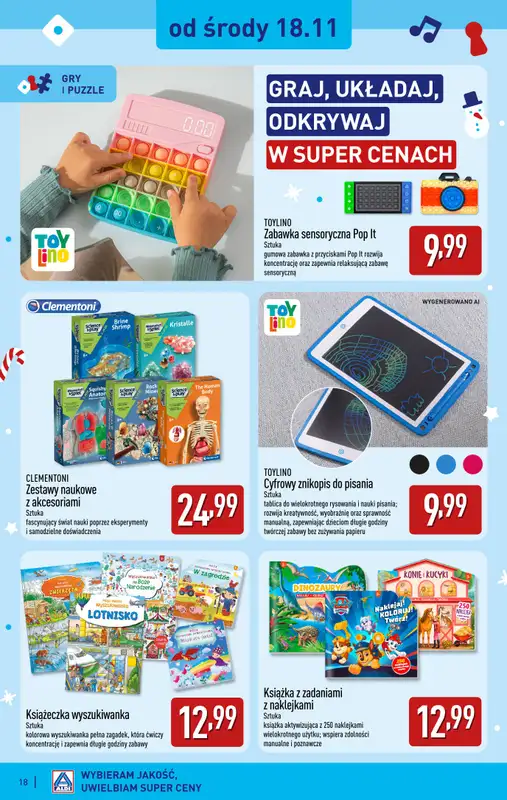 Aldi - gazetka promocyjna Zabawki dla każdego w super cenach! od soboty 31.10 do czwartku 31.12 - strona 18