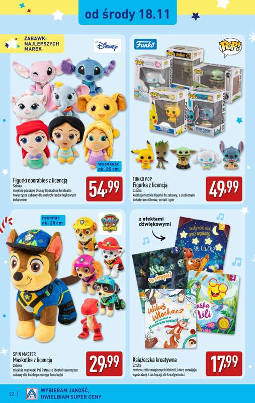Aldi - gazetka promocyjna Zabawki dla każdego w super cenach! od soboty 31.10 do czwartku 31.12 - strona 22