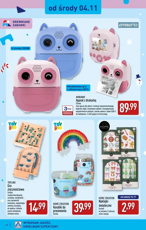Aldi - gazetka promocyjna Zabawki dla każdego w super cenach! od soboty 31.10 do czwartku 31.12 - strona 14
