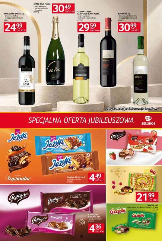 Selgros - gazetka promocyjna Specjalna Oferta Jubileuszowa od czwartku 22.10 do środy 04.11 - strona 10