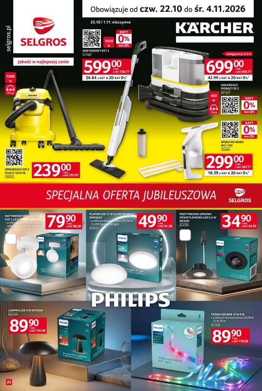 Selgros - gazetka promocyjna Specjalna Oferta Jubileuszowa od czwartku 22.10 do środy 04.11