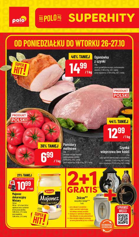 POLOmarket - gazetka promocyjna Super hity od poniedziałku 26.10 do wtorku 27.10