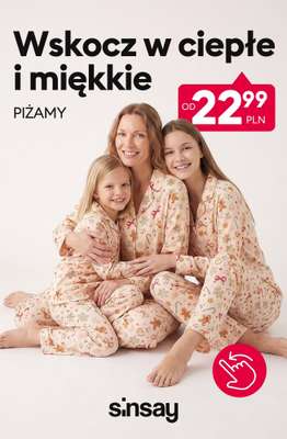 Sinsay - gazetka promocyjna Ciepłe i miękkie piżamy dla całej rodziny! od poniedziałku 26.10 do niedzieli 01.11