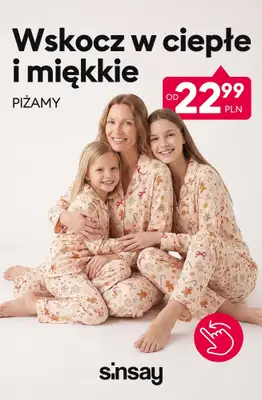 Sinsay - gazetka promocyjna Ciepłe i miękkie piżamy dla całej rodziny! od poniedziałku 26.10 do niedzieli 01.11