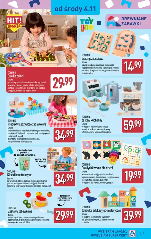Aldi - gazetka promocyjna Klocki dla dzieci w super cenach! od środy 04.11 do soboty 07.11 - strona 5