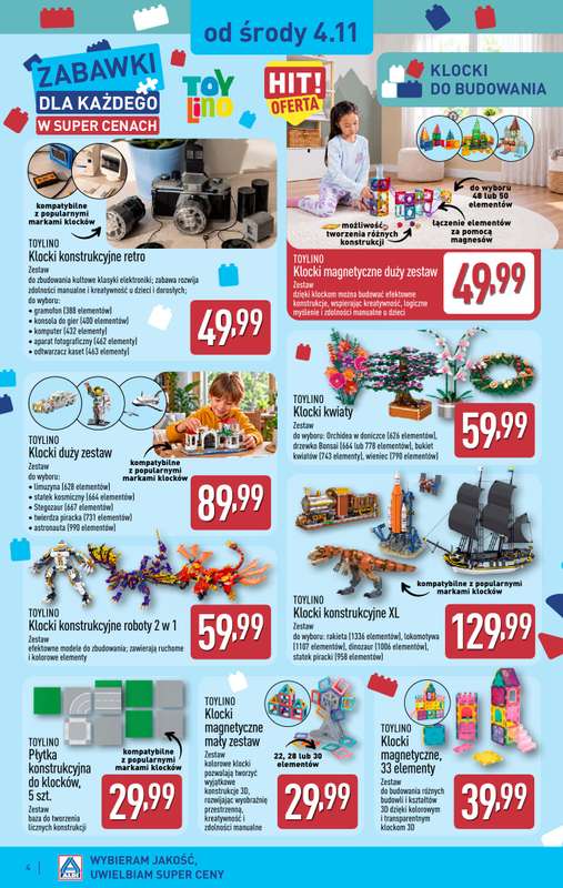 Aldi - gazetka promocyjna Klocki dla dzieci w super cenach! od środy 04.11 do soboty 07.11 - strona 4
