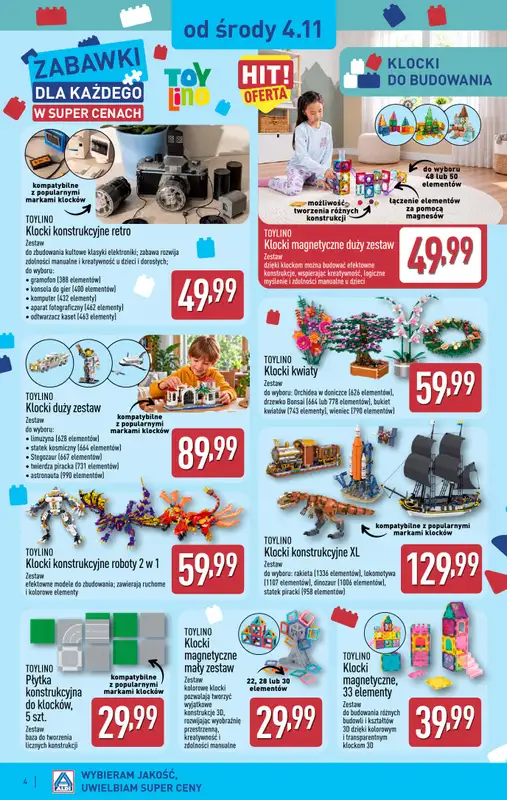 Aldi - gazetka promocyjna Klocki dla dzieci w super cenach! od środy 04.11 do soboty 07.11 - strona 4